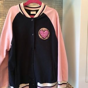 Zara Kids Girls Varsity Snap Button Jacket